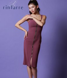 画像2: [韓国製][rinfarre][SALE品のため返品不可＆再入荷なしの現品限り]フロントファスナー・クール＆シンプル・スクエアネック・ノースリーブ・タイト・ミディアムドレス・ワンピース[MIRIN着用][送料無料] (2)